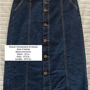 Christopher & Banks Denim Skirt